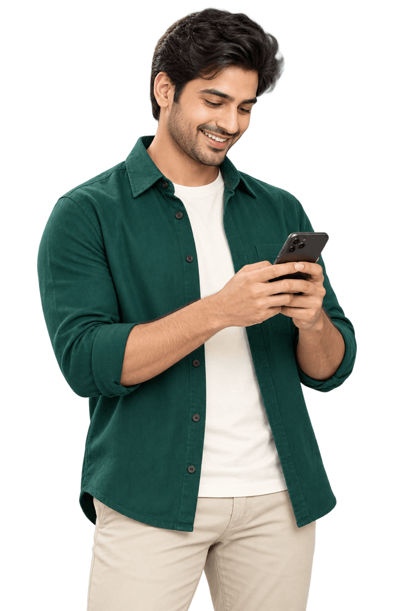 A Rupee Wale customer using a mobile phone